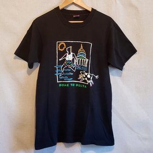 VTG 90’s TEE T-shirt Single Stitch DOME 2 DELTA Sacramento Vintage fits M - L